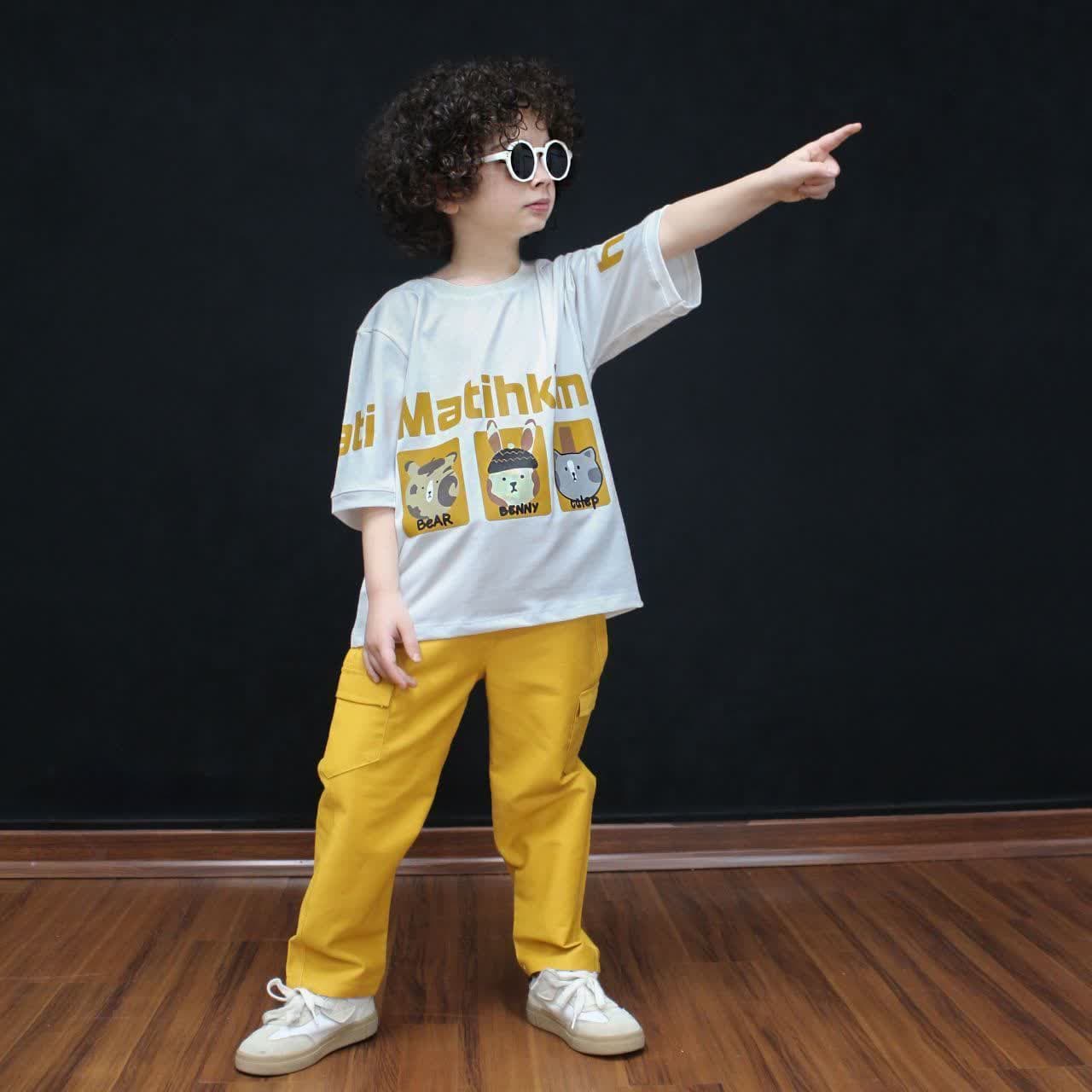 ست تیشرت و شلوار پسرانه مام استایل طرح تپلی ها