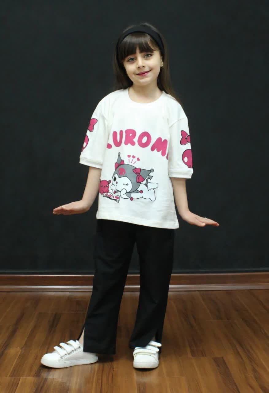 تیشرت شلوار دخترانه کرومی