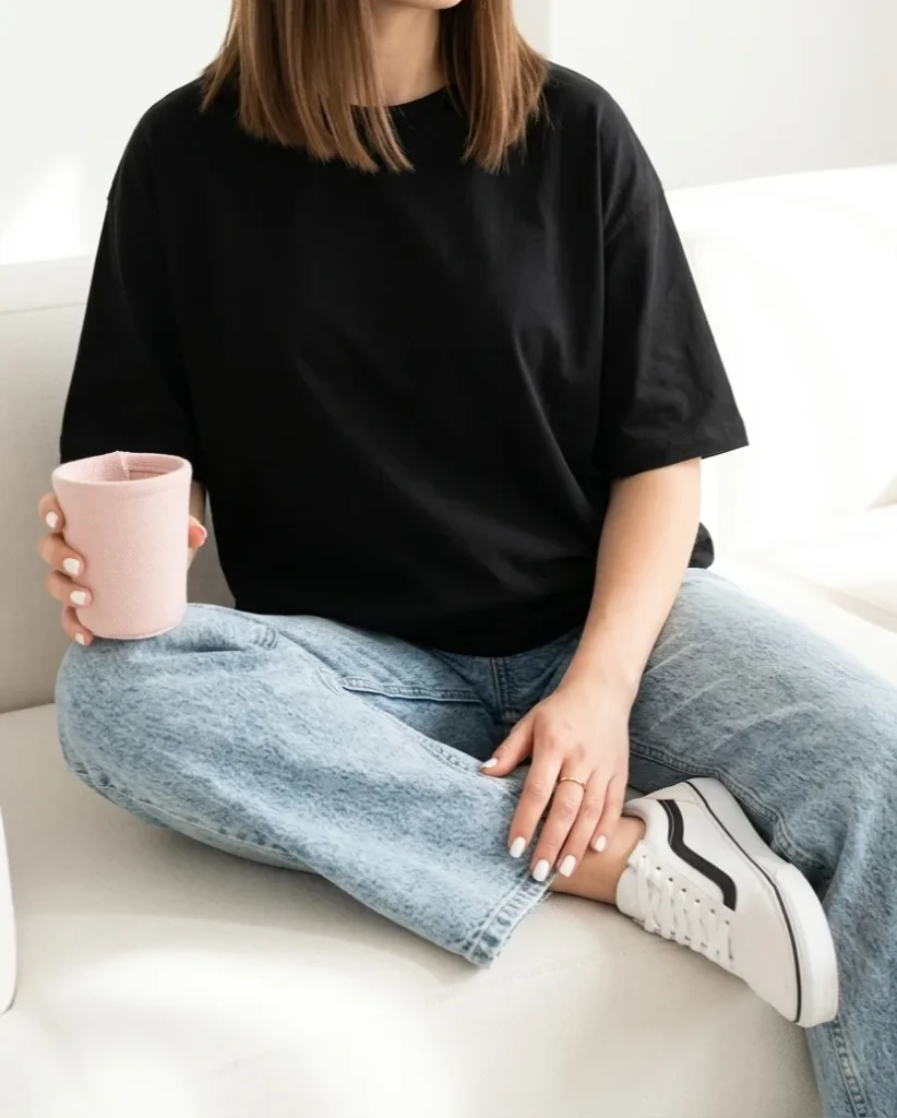 تیشرت لانگ باکسی دورس پنبه